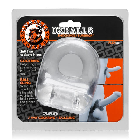 OXBALLS 360 Dual Use Cocksling Clear – Two-in-One Cockring And Ballsling Default Title COCK RINGS Sling