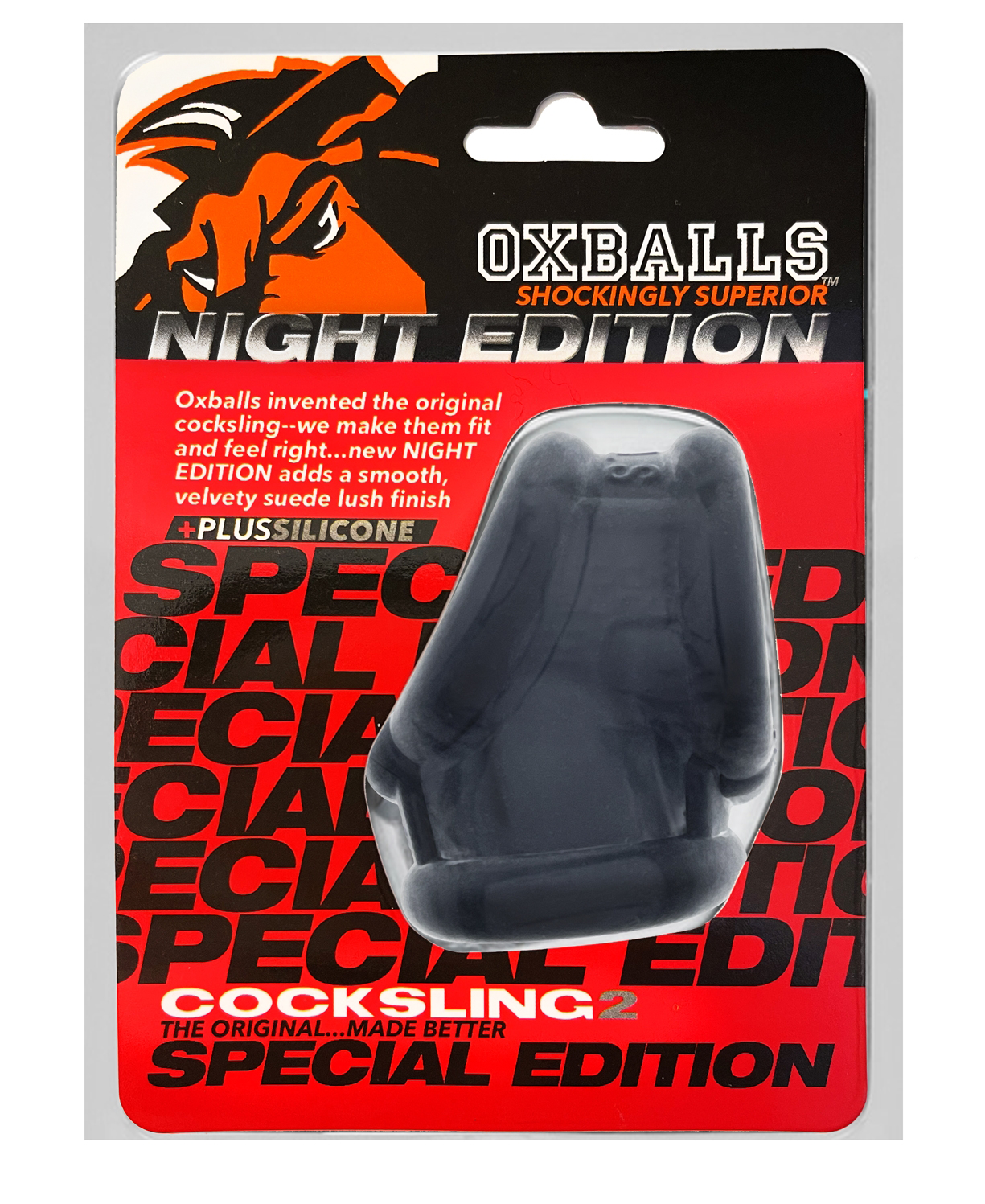 OXBALLS COCKSLING-2 Cocksling Plus Silicone Special Edition Night – Superior Comfort and Durability COCK RINGS Sling