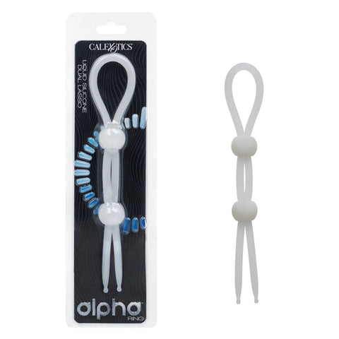 Alpha™ Liquid Silicone Dual Lasso - Natural COCK RINGS Adjustable