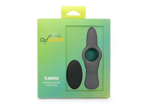 OzGasm Playapus Remote Control Cock Ring in Grey Silicone with Wireless Remote Default Title Cock Rings Vibrating