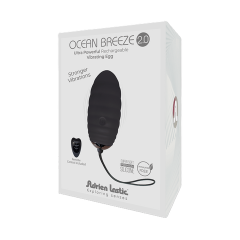 Ocean Breeze Rechargeable Bullet with Remote Black 2.0 Ultra Powerful Vibrating Egg Premium Silicone BULLETS