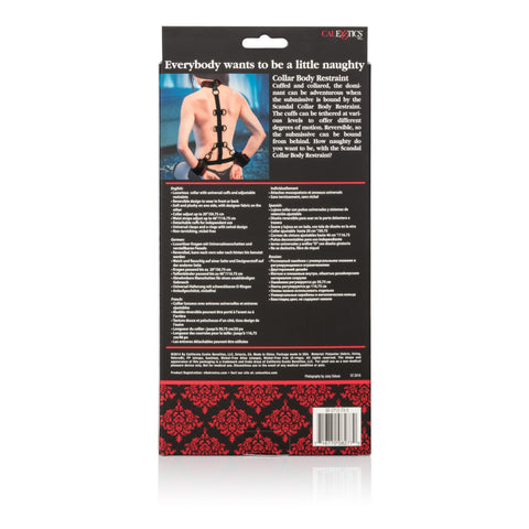 Scandal Collar Body Restraints (Red and Black) – Plush Adjustable Restraints > Bondage Gear > Restraints