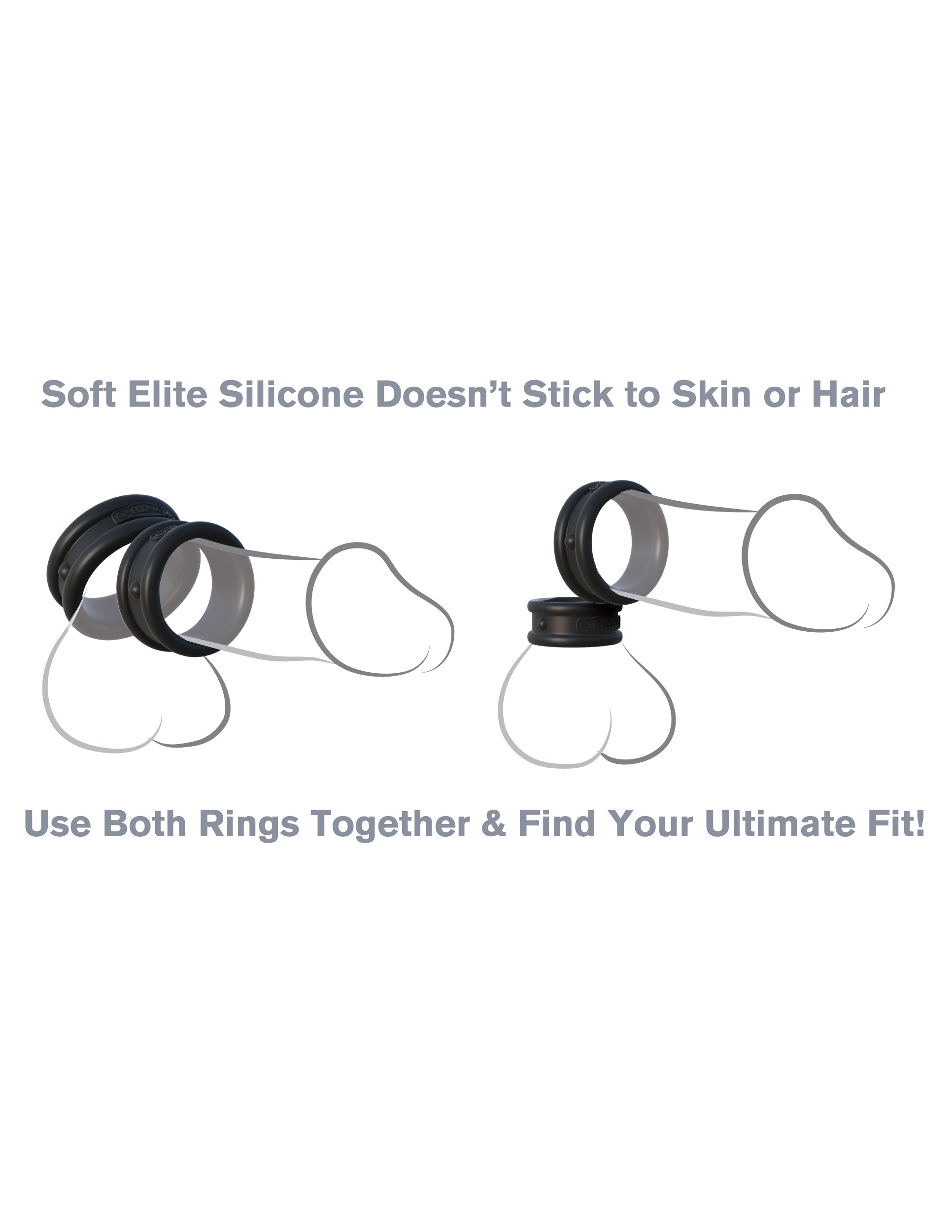 Fantasy C-Ringz Max Width Silicone Cock Rings Set of 2 > Cock Ring > Sets