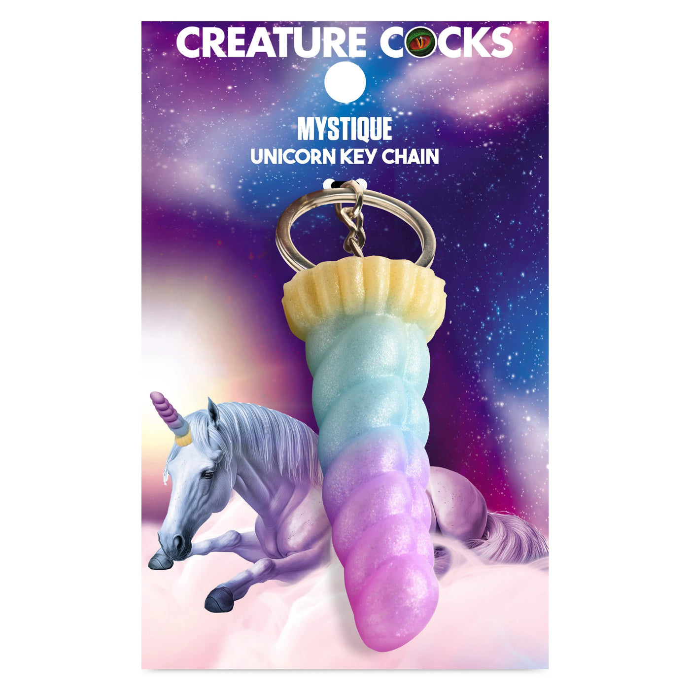 Mystique Unicorn Keychain Playful Novelty Adult Accessory Fantasy-Themed Keychain > Novelties > Gag Gifts