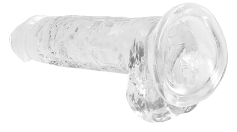 RealRock Crystal Clear (Transparent) – Phthalate-Free 7 Inch Realistic Dildo With Balls > Dildos > Realistic Dildos