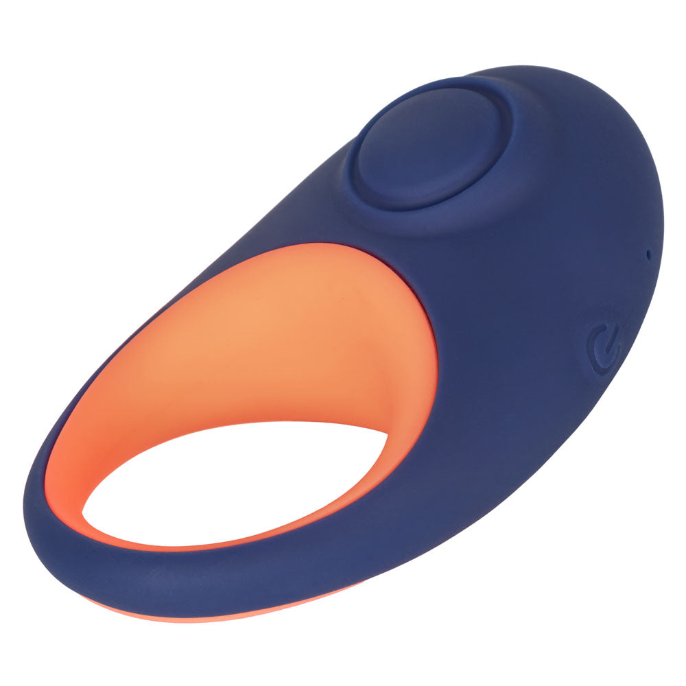 Link Up Verge Dual Stimulating Ring with 10 Thumping Functions Ultra-Soft Silicone Cock Ring Blue and Orange > Sex Toys > Couples Toys