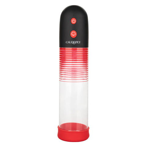 Optimum Series Big Man’s Rechargeable EZ Pump with Clear Cylinder and Red Silicone Base PUMPS