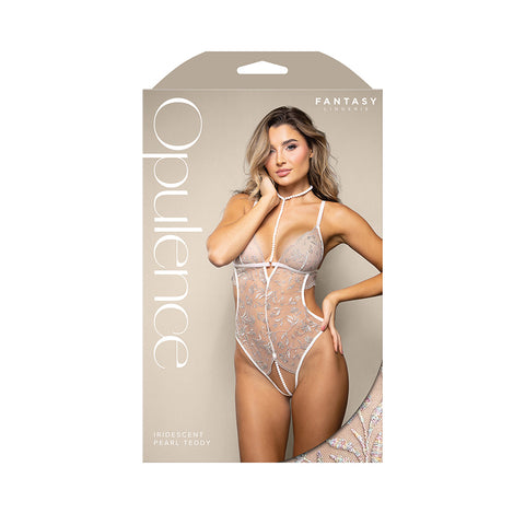 Opulence Iridescent Pearl Teddy (White) – Adjustable Erotic Teddy Teddies