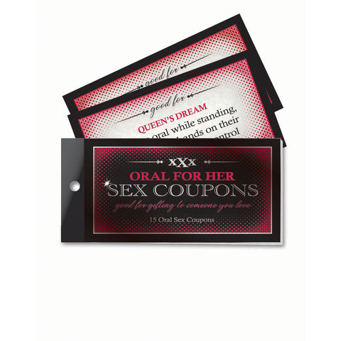 Oral for Her Intimacy Coupons Set of 15 Sexy Adult Games Default Title Gag Gifts & Novelties