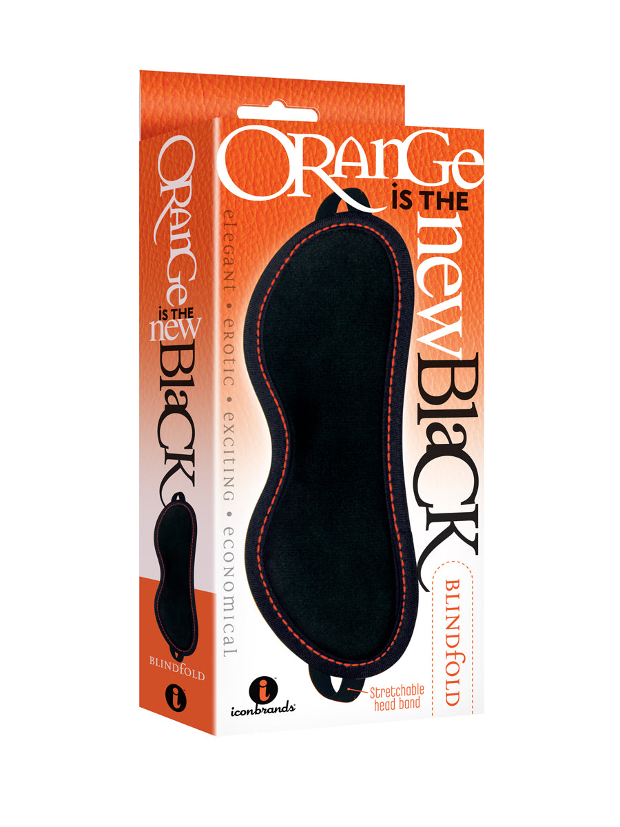 Orange Is The New Black Leatherette Blindfold – Black Comfort BDSM Accessory Secondary image
