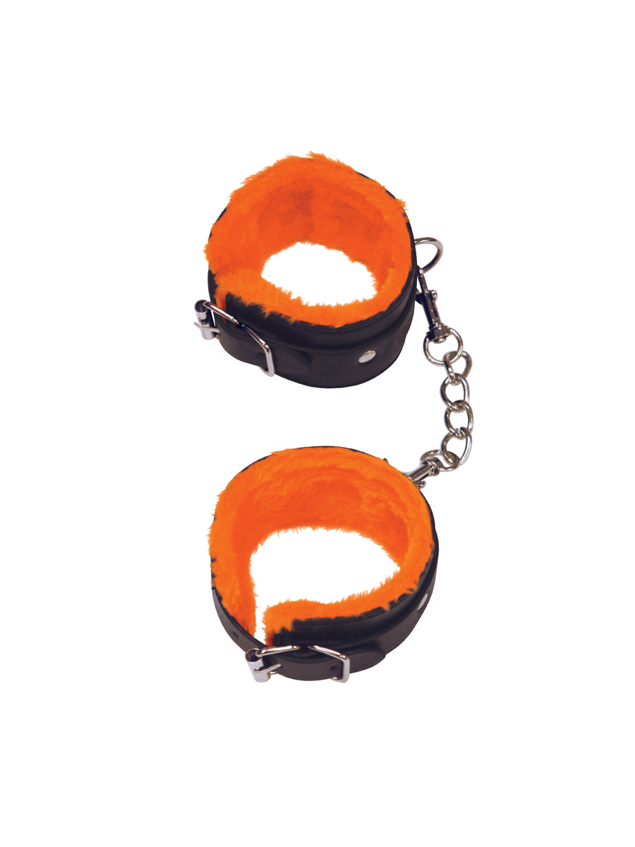 Orange Is The New Black Love Cuffs (Black) – Fluffy Wrist Restraints Secondary image