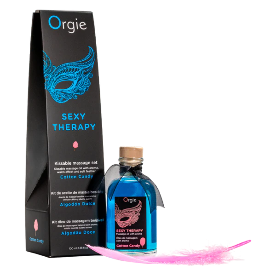 Orgie Sexy Therapy Cotton Candy Kissable Massage Oil 100ml – Edible Warming Massage Oil > Essentials > Massage Oil