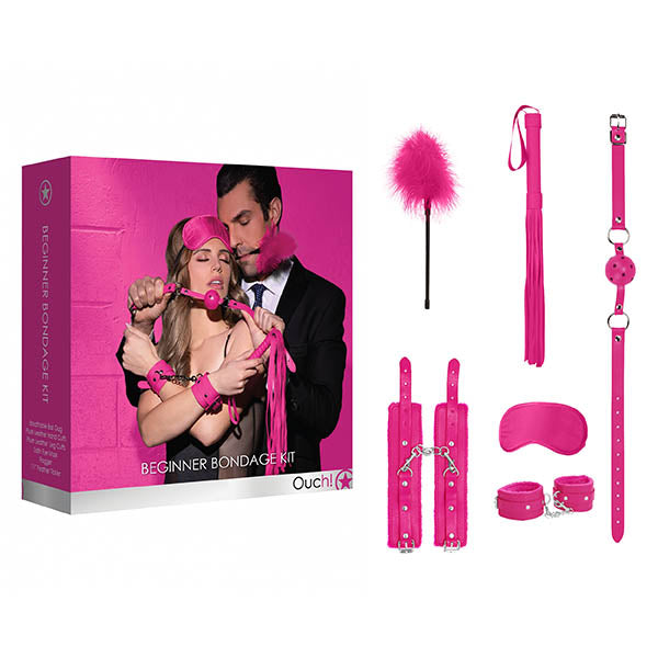 Ouch Beginners Bondage Kit Pink 5 Piece Set > Bondage Gear > Bondage Kits