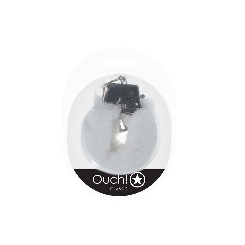 Ouch Classic Fluffy Cuffs White Soft Restraints for Intimate Adventures > Bondage Gear > Restraints