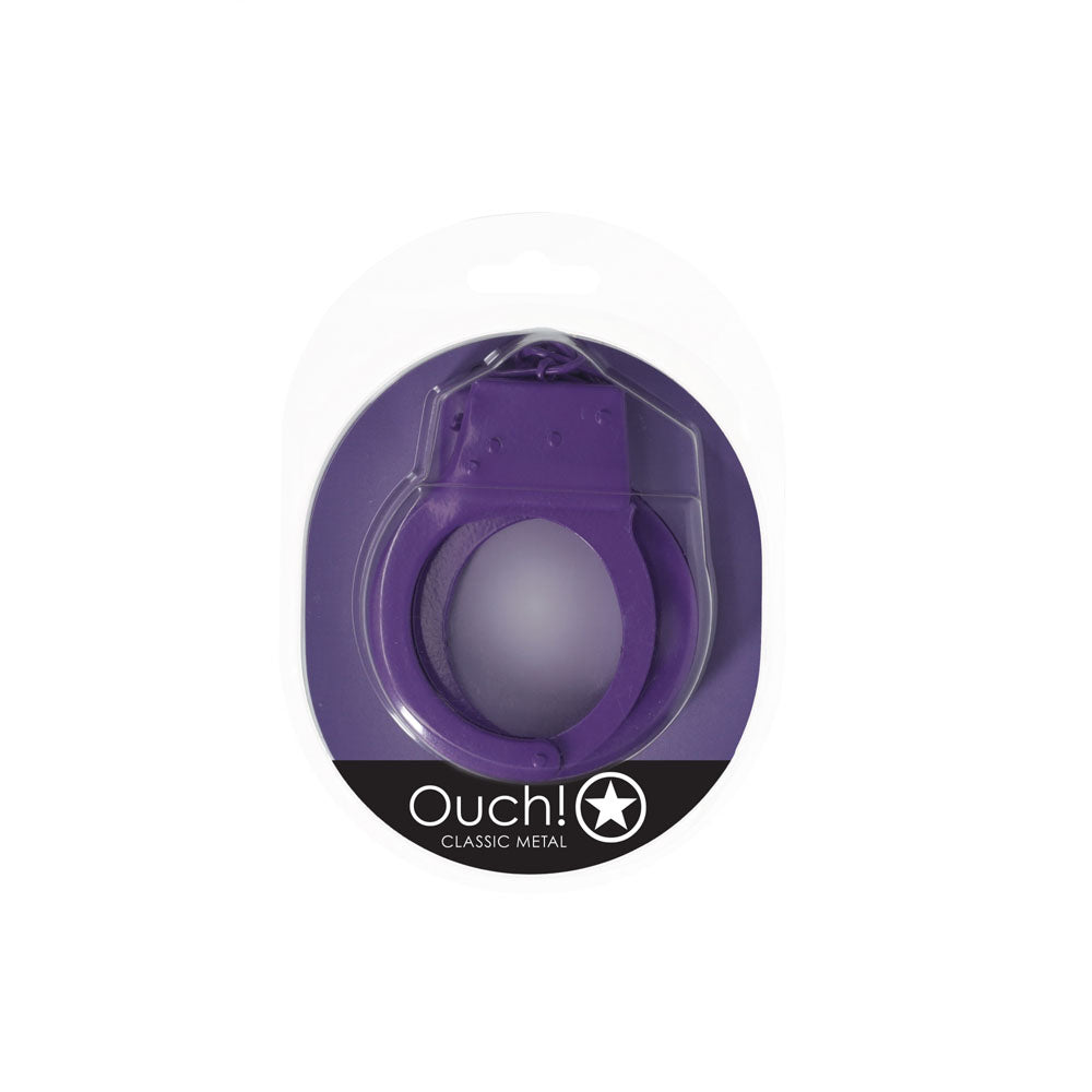 Ouch Classic Metal Cuffs Purple Restraints > Bondage Gear > Handcuffs