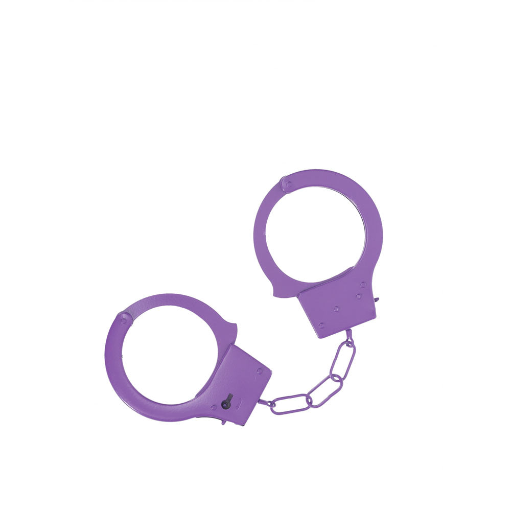 Ouch Classic Metal Cuffs Purple Restraints > Bondage Gear > Handcuffs