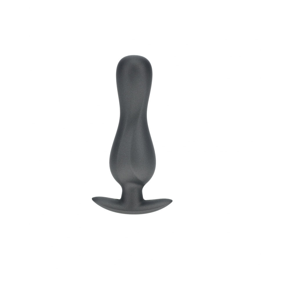 Ouch Curvy Anal Plug (Gun Metal Grey) – Silicone Butt Plug Butt Plugs