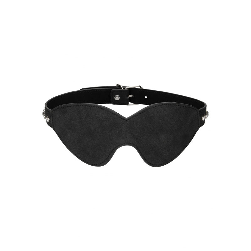 Ouch Diamond Studded Eye Mask - Faux Leather Adult Accessory > Bondage Gear > Blindfolds