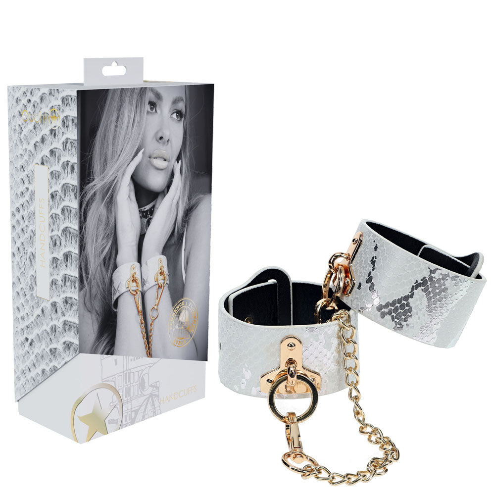 Ouch Florence Collection Handcuffs Premium Bonded Leather Iridescent Finish > Bondage Gear > Handcuffs Main image