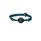 Ouch Halo Breathable Ball Gag Mouth Restraint with Leather-Like Design and Gold Accents > Bondage Gear > Gags and Bits