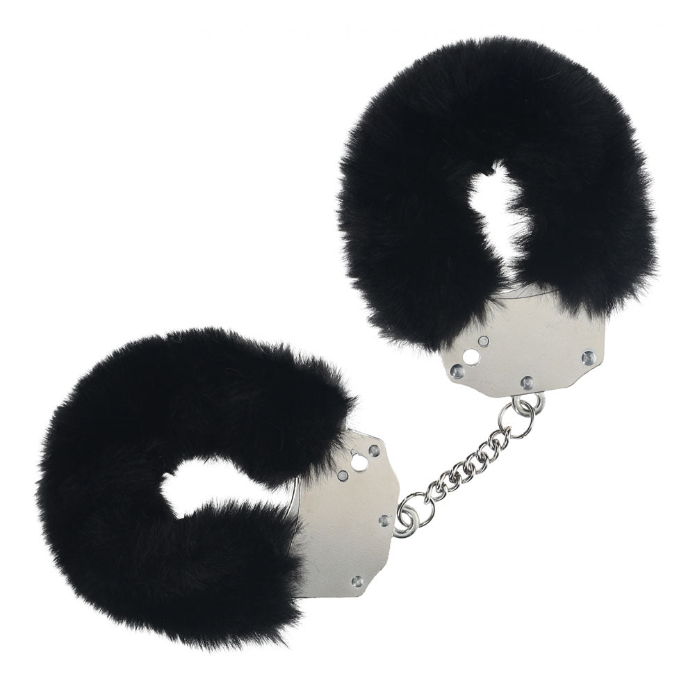 Ouch Heavy Duty Fluffy Cuffs Black Soft Restraints > Bondage Gear > Handcuffs