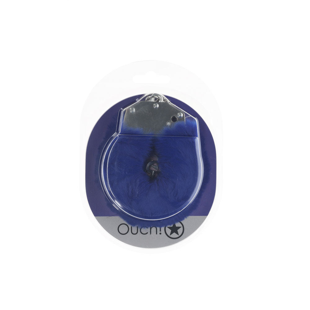 Ouch Heavy-Duty Fluffy Cuffs (Navy) – Soft Restraints for Intimate Play > Bondage Gear > Handcuffs