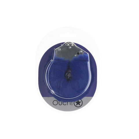 Ouch Heavy-Duty Fluffy Cuffs (Navy) – Soft Restraints for Intimate Play > Bondage Gear > Handcuffs