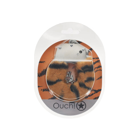 Ouch Heavy Duty Fluffy Cuffs Tiger Fluffy Restraints > Bondage Gear > Restraints