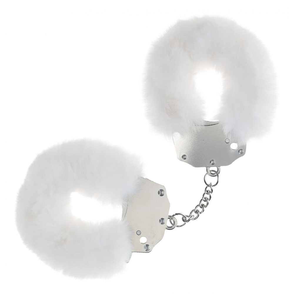 Ouch Heavy Duty Fluffy Cuffs White Soft Restraints for Intimate Adventure Default Title > Bondage Gear > Handcuffs