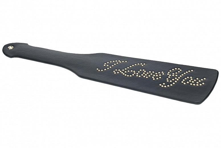Ouch London Collection Paddle Black PU Leather with Iridescent Hardware > Bondage Gear > Paddles Main image