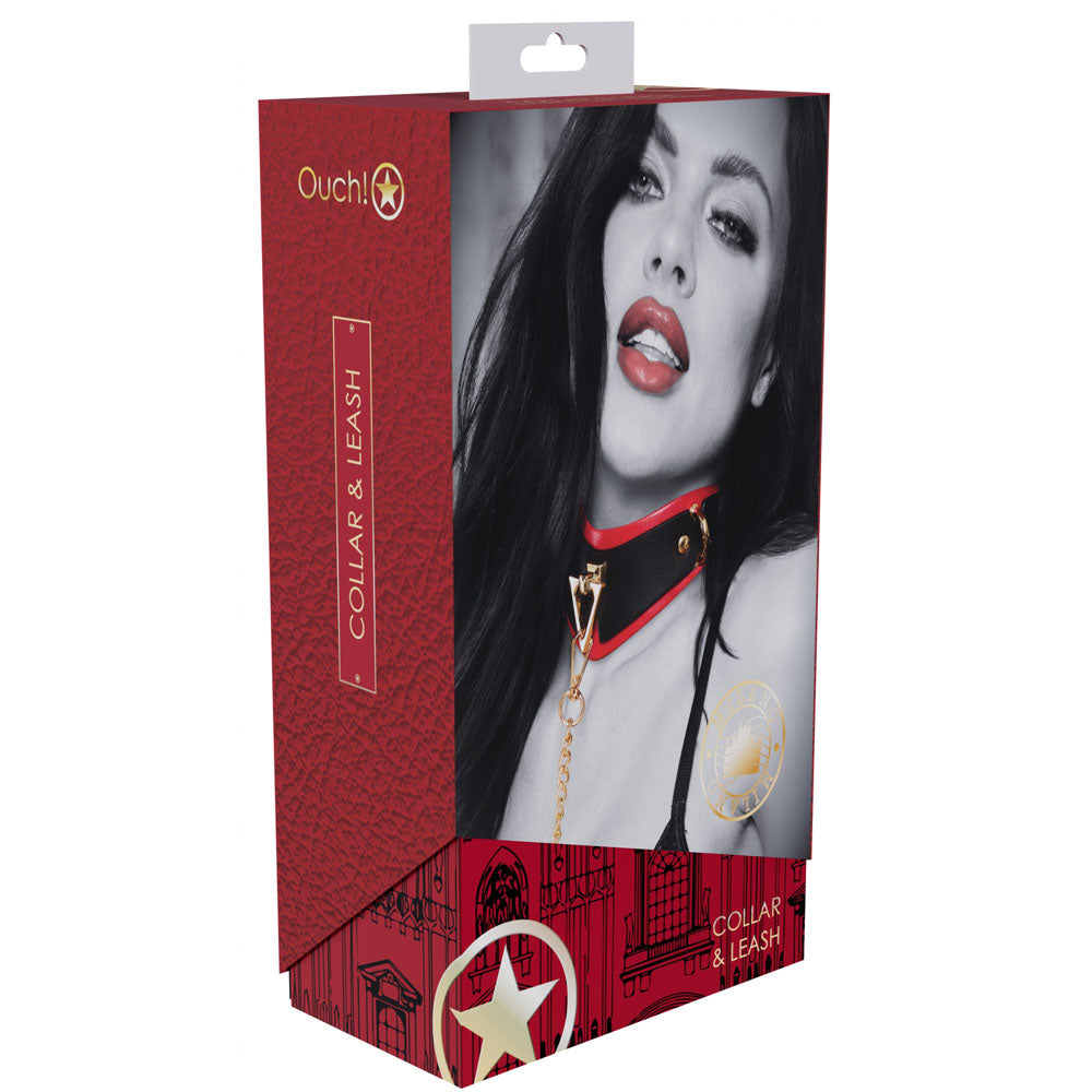 Ouch Milan Collection Collar with Leash > Bondage Gear > Collars & Leashes
