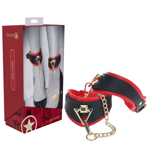Ouch Milan Collection Leg Cuffs for Elegant Playful Adventures