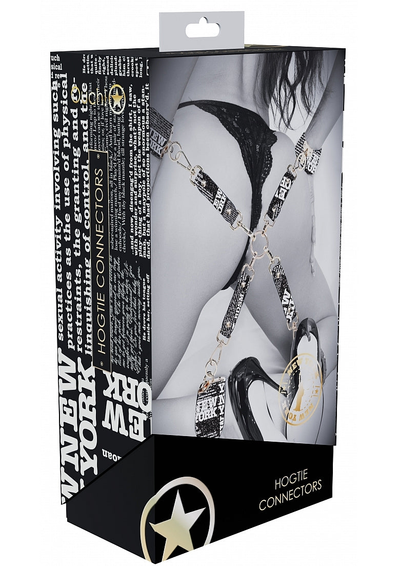 Ouch! NY Collection Hogtie Connectors PU Leather with Iridescent Hardware > Bondage Gear > Restraints