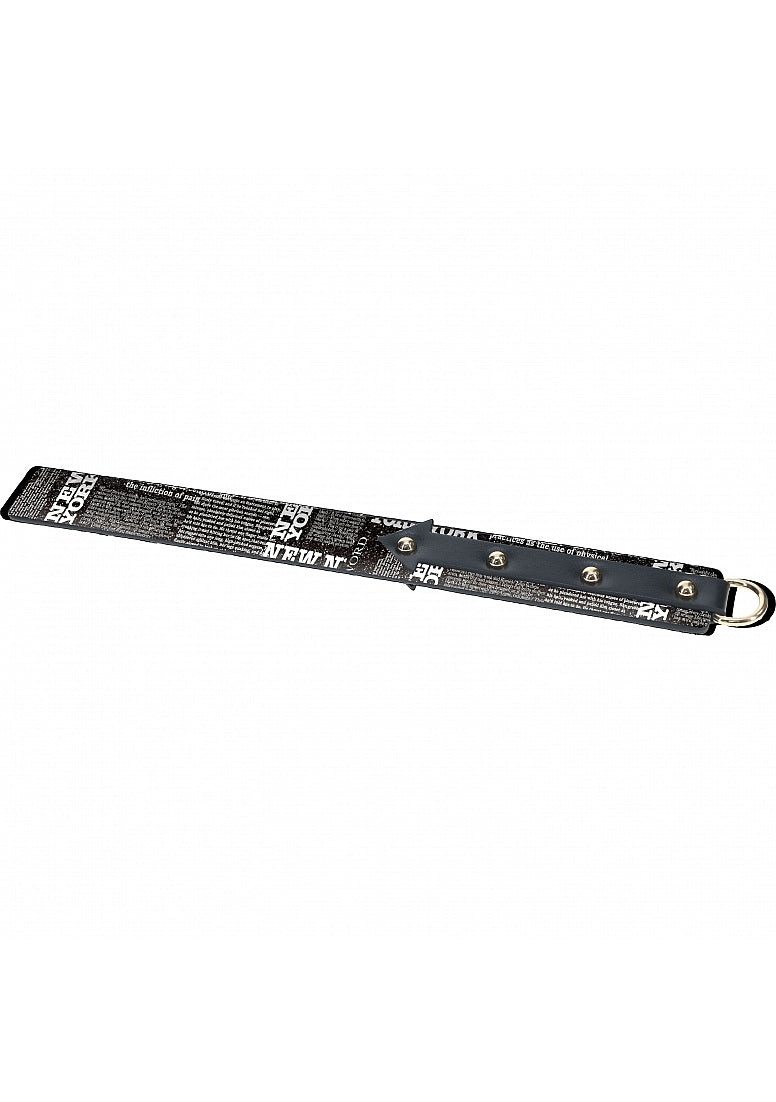 Ouch NY Collection Paddle (Black) – Leather Erotic Paddle Secondary image