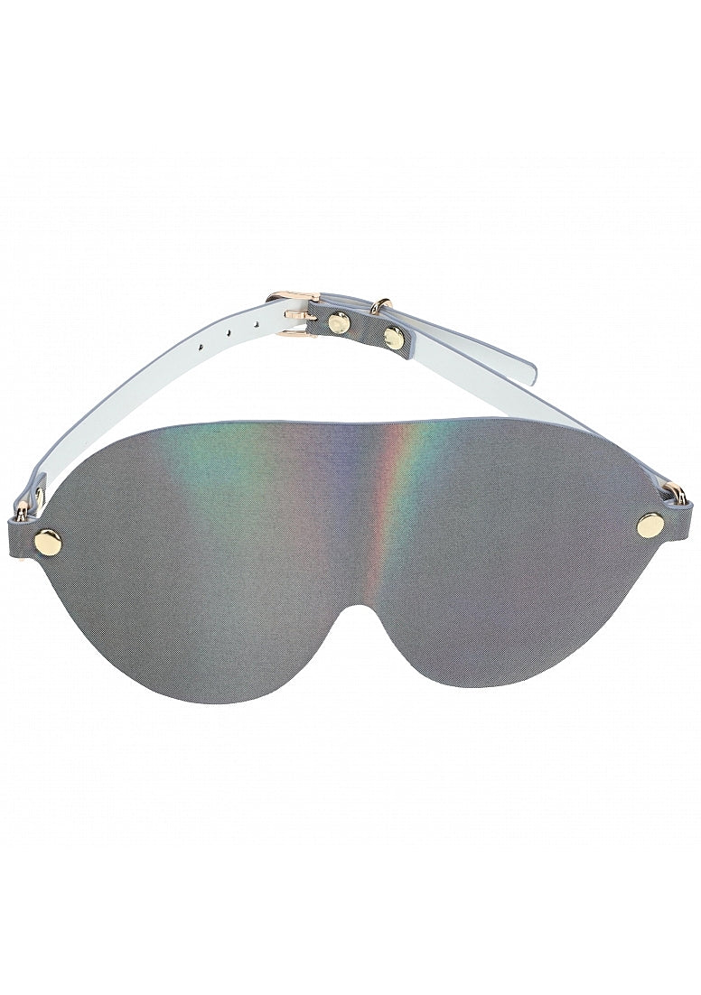 Ouch Paris Collection Blindfold Black PU Leather with Iridescent Hardware > Bondage Gear > Blindfolds