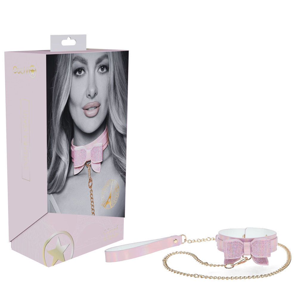 Ouch Paris Collection Collar with Leash Set > Bondage Gear > Collars & Leashes