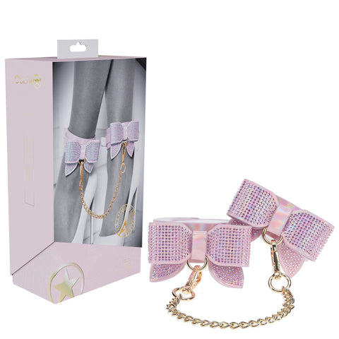 Ouch Paris Collection Leg Cuffs Premium Bonded Leather Adjustable Ankle Restraints