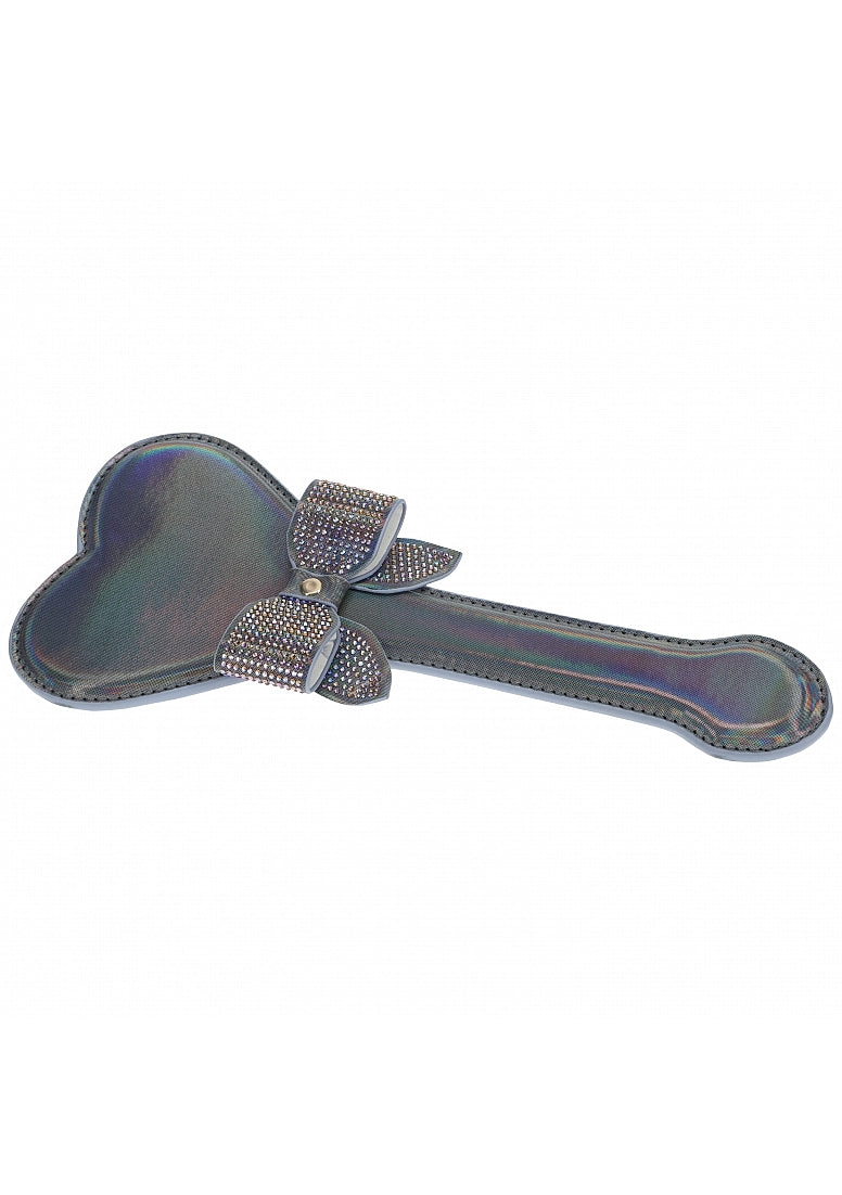 Ouch Paris Collection Paddle with Iridescent PU Leather and Rhinestone Bow > Bondage Gear > Paddles Main image