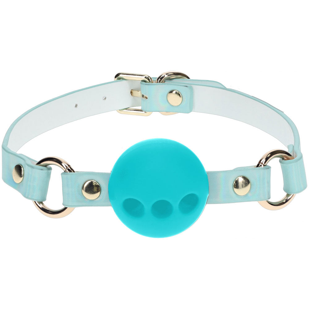 Ouch Paris Collection Silicone Ball Gag - Blue > Bondage Gear > Gags and Bits