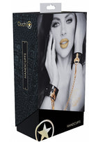 Ouch Rome Collection Black PU Leather Handcuffs with Iridescent Hardware > Bondage Gear > Restraints