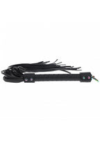 Ouch Venice Collection Flogger Black PU Leather with Iridescent Hardware > Bondage Gear > Whips & Floggers