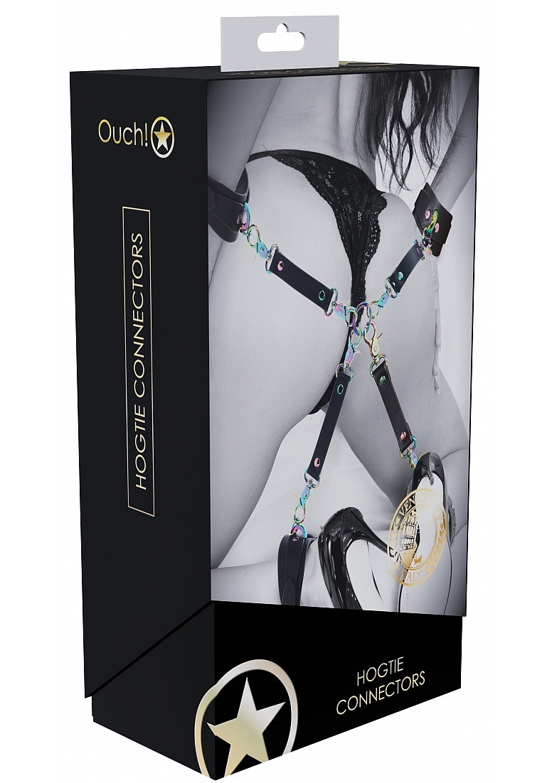 Ouch Venice Collection Hogtie Connectors with Iridescent PU Leather Hardware > Bondage Gear > Restraints Main image