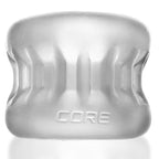 Oxballs Core Clear Ice Ball Stretcher with Outer Ribs Design > Sex Toys For Men > Ball Stretchers