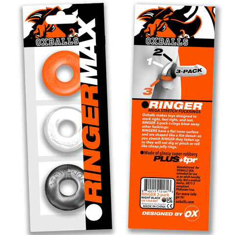 Oxballs Ringer Max 3 Pack Hazzard COCK RING Set