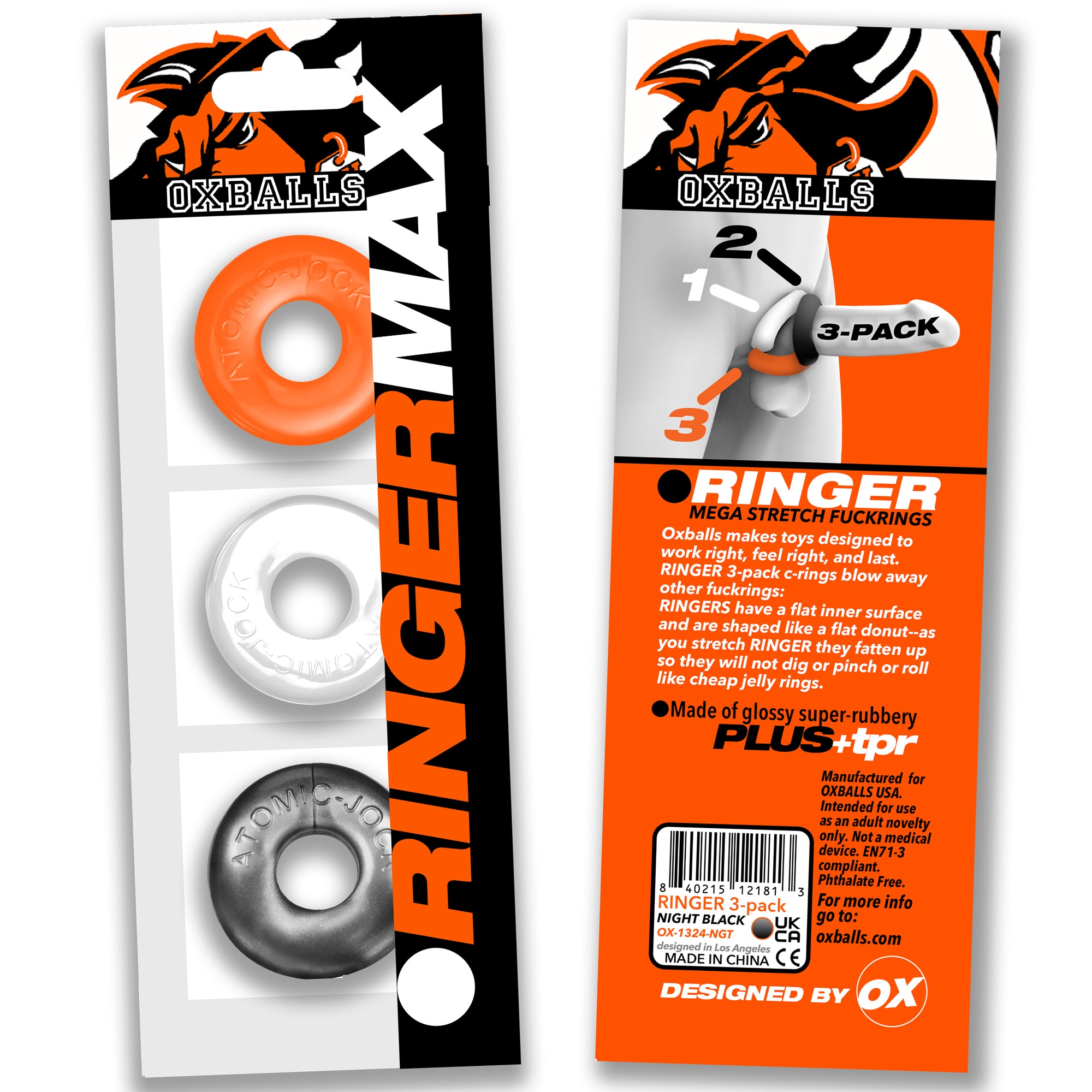 Oxballs Ringer Max 3 Pack Hazzard COCK RING Set