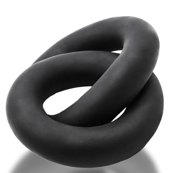 Oxballs Shackle Double Link Cock Ring Black Silicone Toy > Cock Ring > Sets