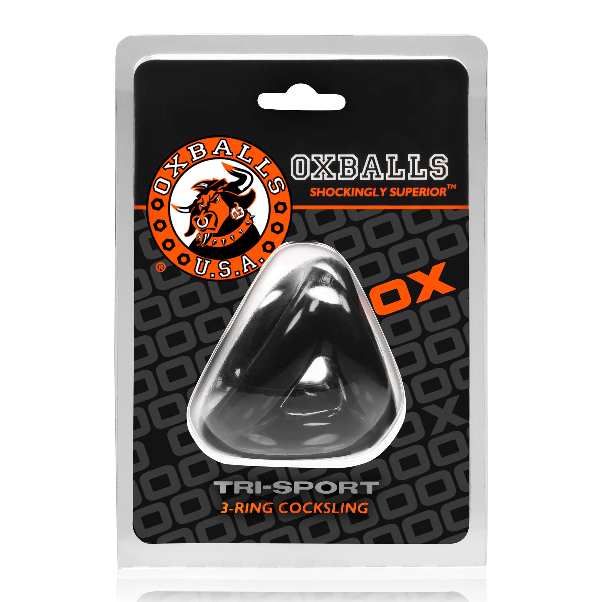 Oxballs Tri-Sport 3-Ring Flexible Silicone Cockring Sling Male Toy > Cock Ring > Sets Main image