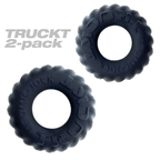 Oxballs Truckt 2 Piece (Night Black) – Silicone Cockring Set > Cock Ring > Sets
