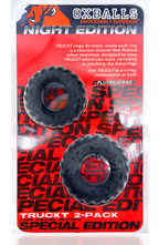 Oxballs Truckt 2 Piece (Night Black) – Silicone Cockring Set > Cock Ring > Sets