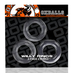 Oxballs Willy Rings 3-Pack Stretchy Clear Cockrings Set > Cock Ring > Sets